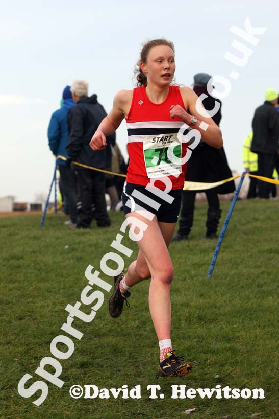 Lydia Sharpe (NSP) under-20 women 2nd North Eastern Cross Country, Champs., Temple Park, South Shields. Photo: David T. Hewitson/Sports for All Pics